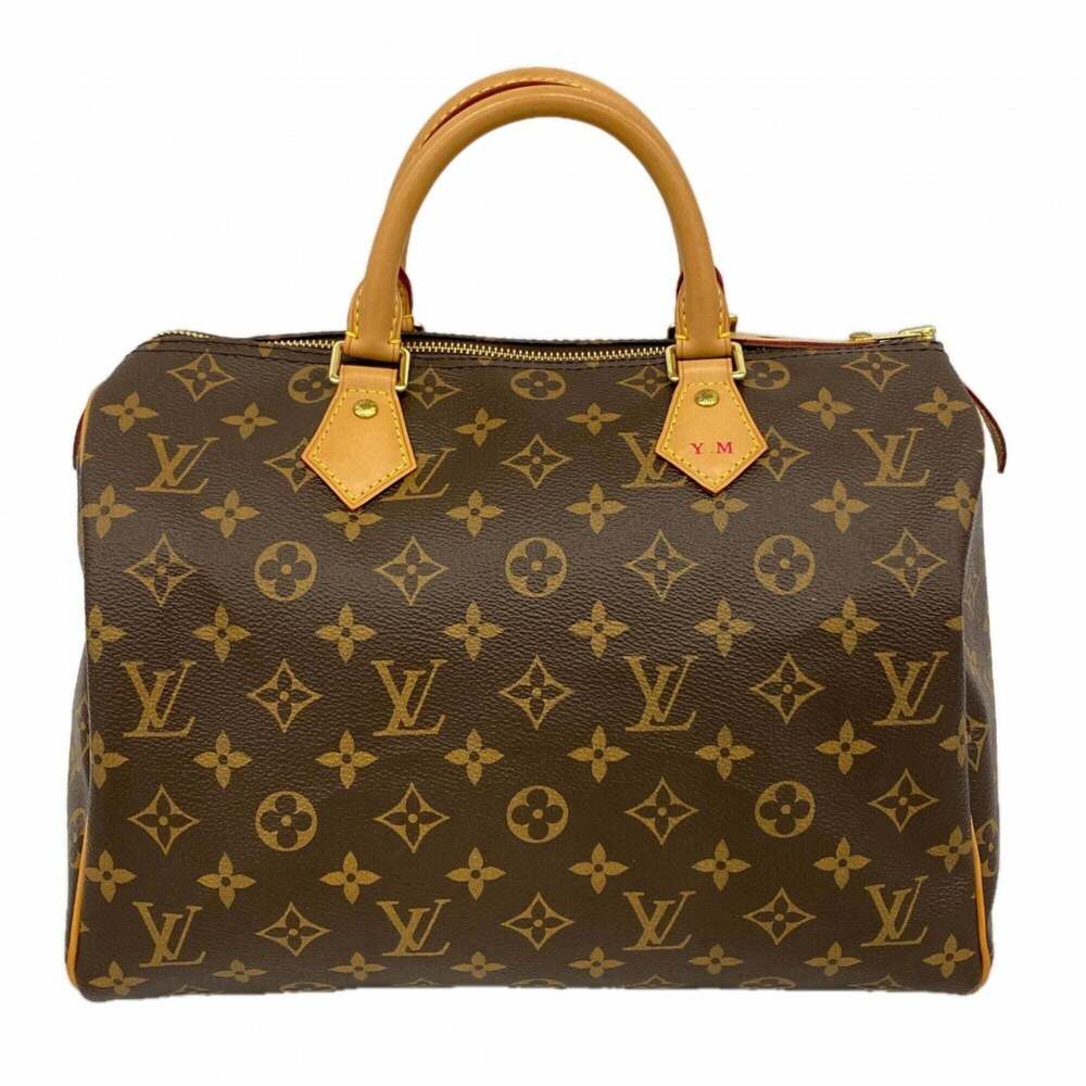 Louis Vuitton Monogram Speedy 30 Handbag M41108 Brown Women's